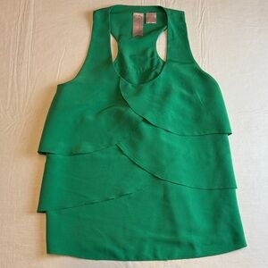 Genma Women's Sleeveless Emerald Layered Tank Top Size S